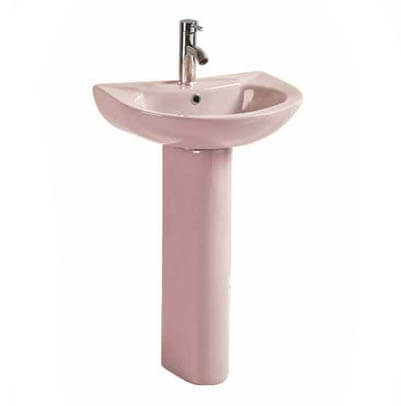 Farns Wash Basin With Pedestal B212 Pink 20