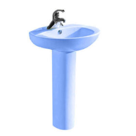 Farns Wash Basin B213 with Pedestal Sky Blue 24"