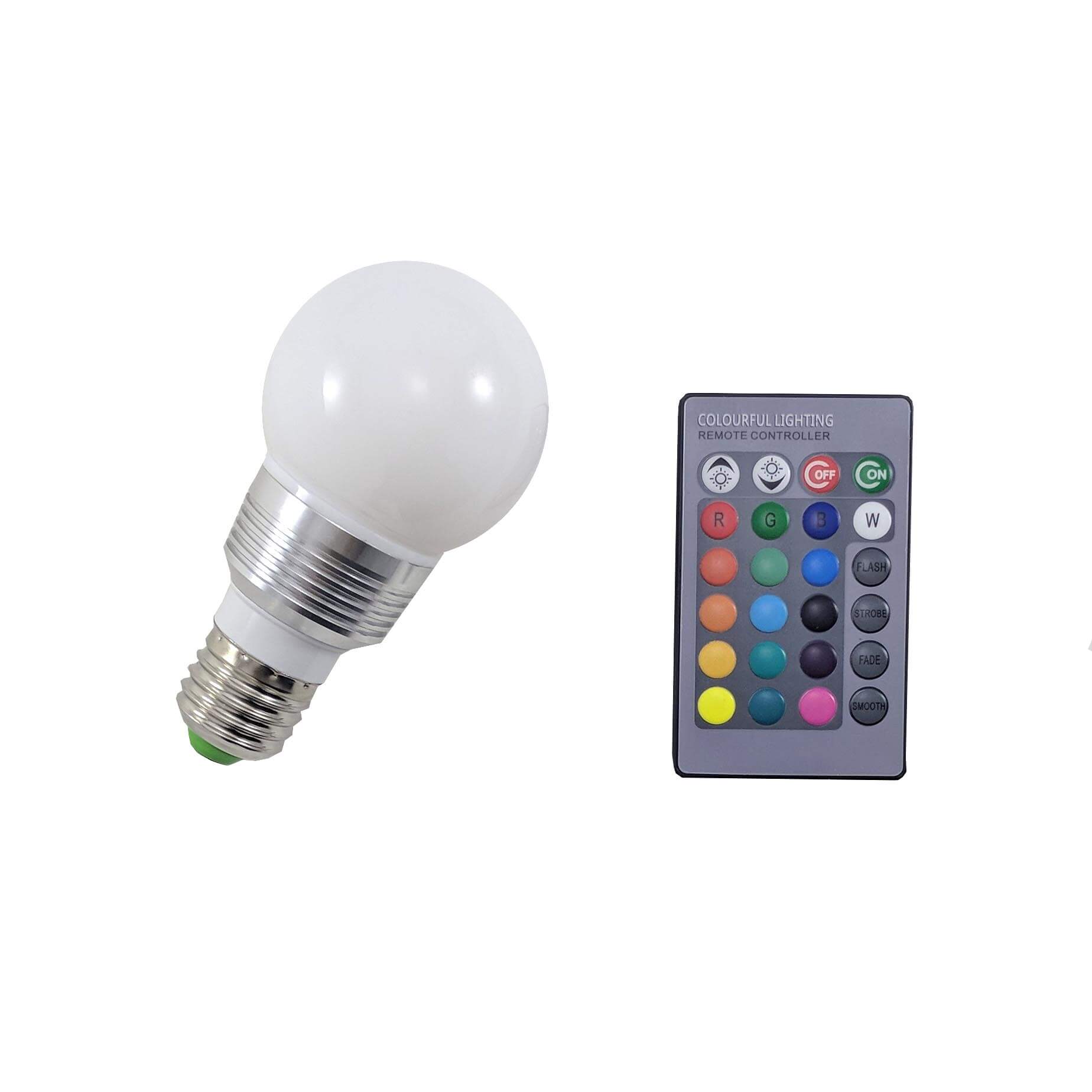 Lampe LED E14 RGB avec télécommande, 3W - Wood, Tools & Deco
