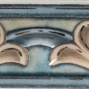 Tiles Listello Azul Flor 143 5 X 25