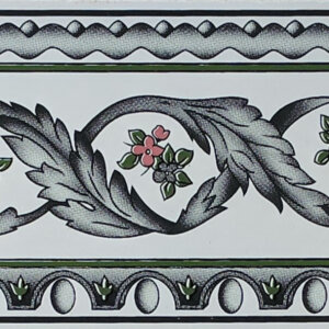 Tiles Listello Grape Gris Verde S09 3 X 8