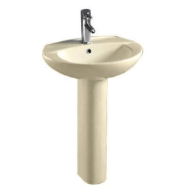 FARNS Wash Basin with Pedestal B201 Ivory