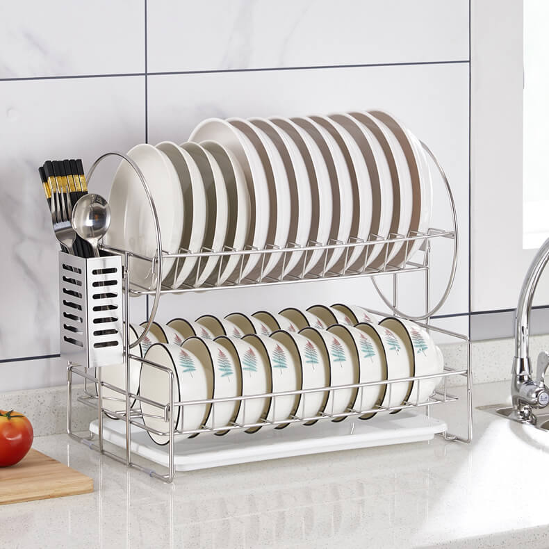 YOU Dish Rack 2 Tiers (Black/Steel) - Quincaillerie A1's Online ...