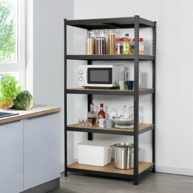 A1 Galvanised Garage Shelf Masonite Board Black