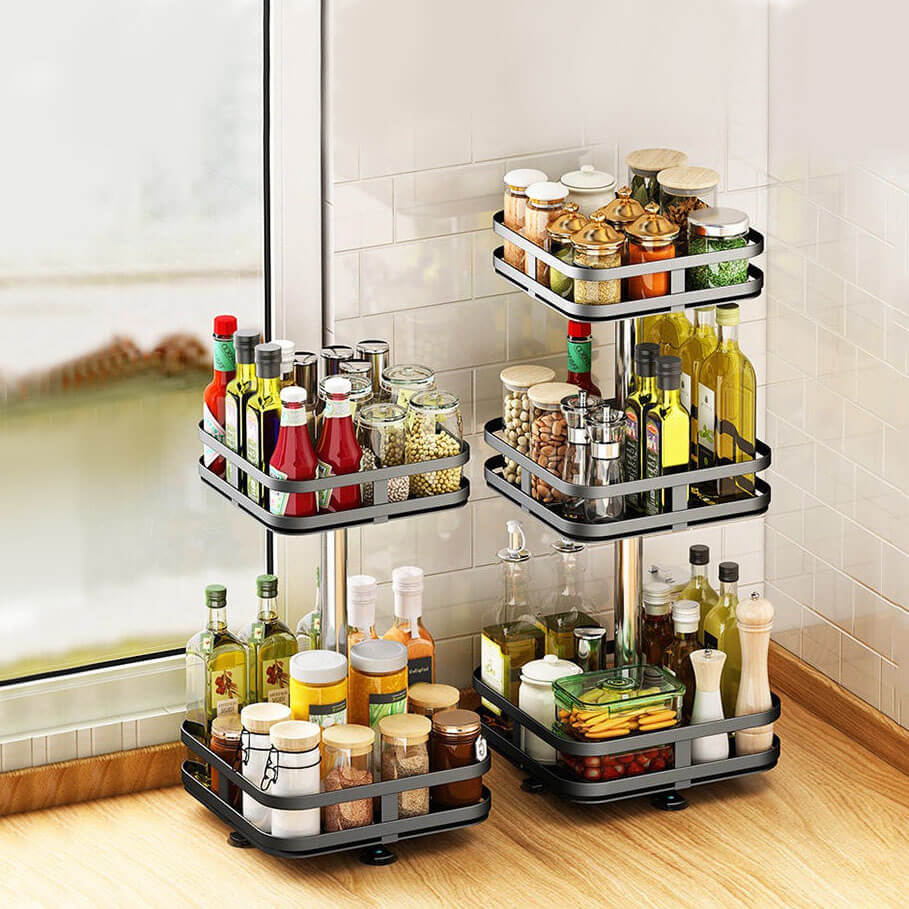 YOU Lazy Susan Spice Rack Square (2/3 Tiers) - Quincaillerie A1's Online  Hardware Store
