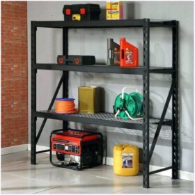 A1 Industrial Shelf Galvanized Black - 3 Tiers (183L x 60W x 196Hcm)