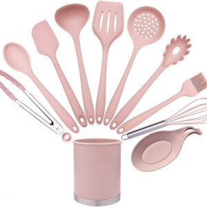 THE Kitchenware 11pcs Set Silicone/Wood