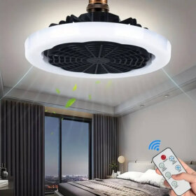 A1 LED Bulb with Fan Integrated E27 Black 30W