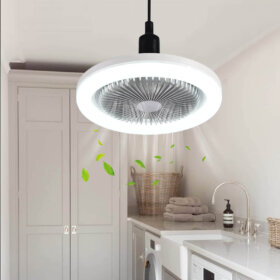 A1 LED Bulb with Fan Integrated E27 White 30W