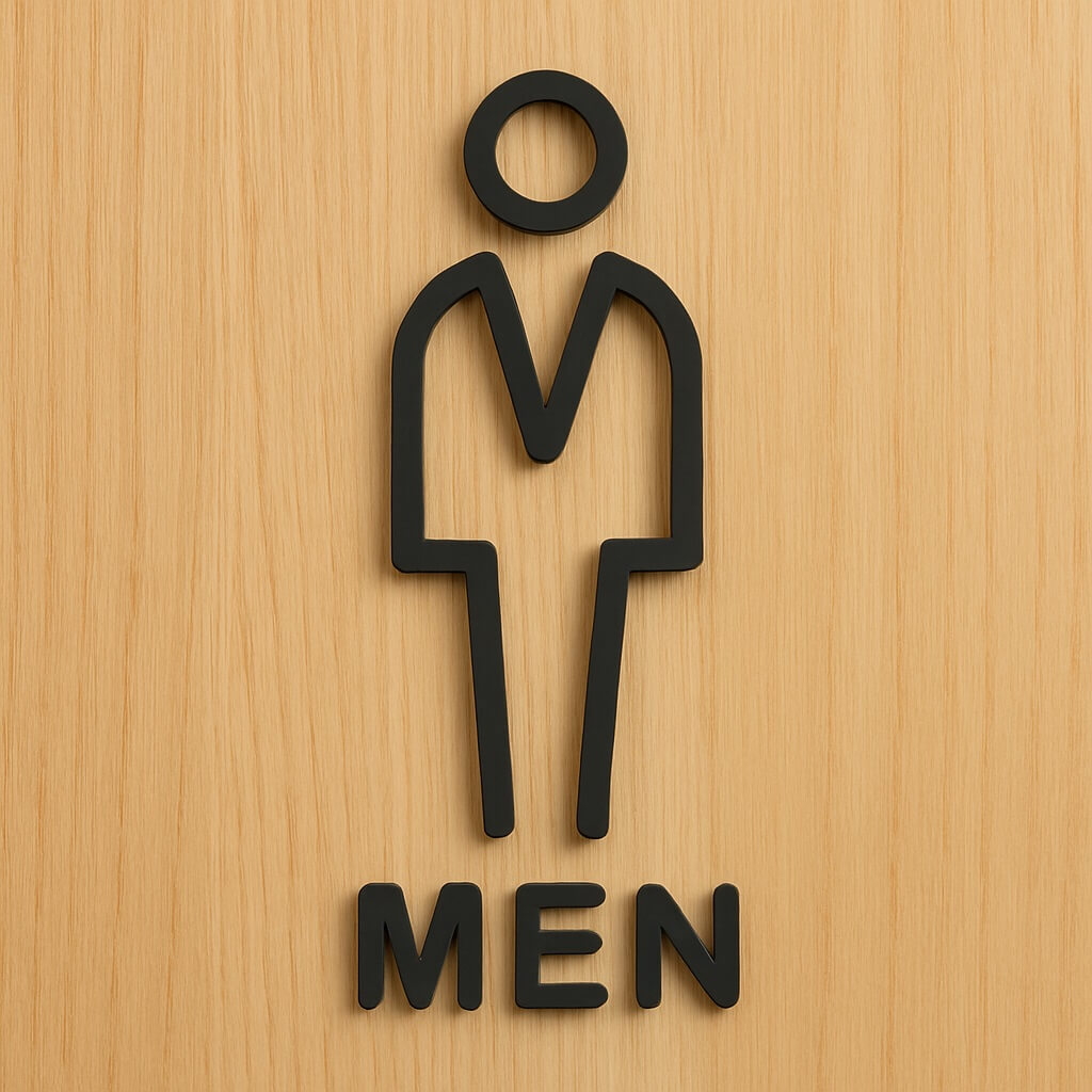 A1 Sign Toilet Acrylic - Man